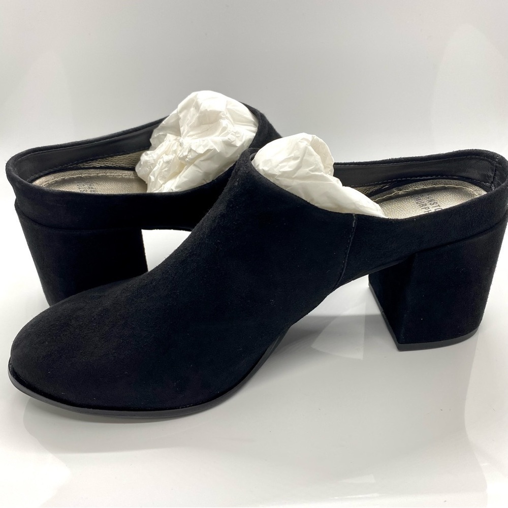 faith Mule Black Suede Round Toe 8 - Picture 2 of 8